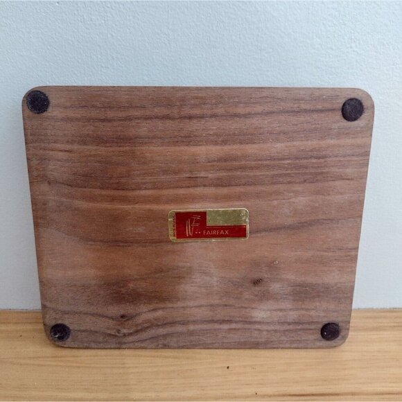 Vintage Fairfax USA Wooden 4 P*pe Rack Stand W/ Tobacco Humidor - Picture 10 of 14